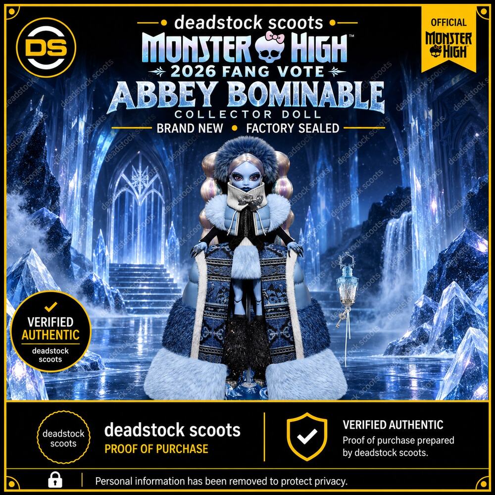 Monster High 2026 Fang Vote Abbey Bominable Doll Mattel Creations COA